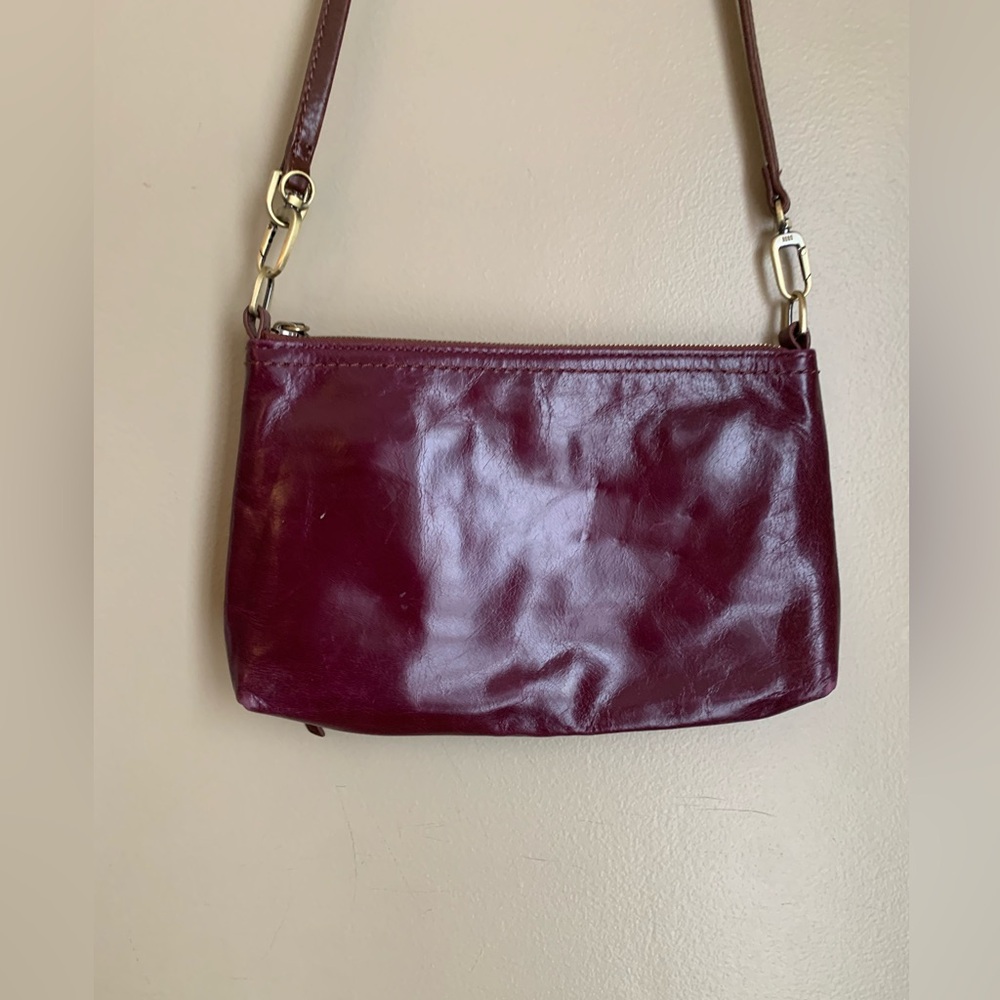 Hobo Darcy leather purse burgundy shoulder mini bag fall festival